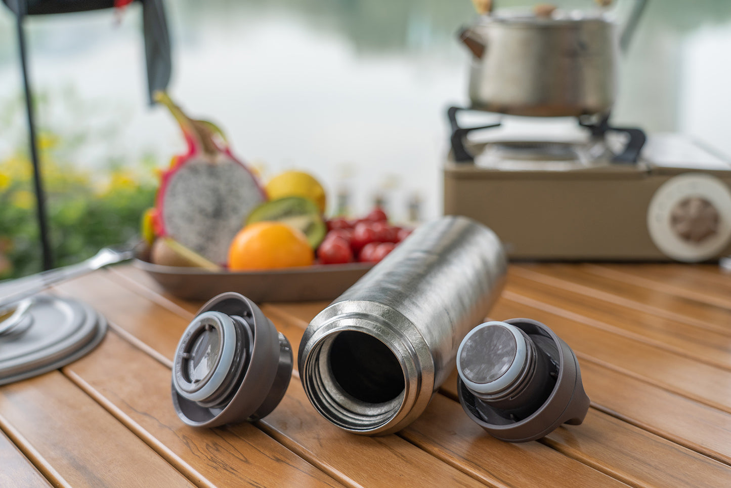 Boundless Voyage Titanium Water Bottle Vacuum Insulated Flask with Lid Water Jug, Keeps Hot or Cold (27oz/800ml)