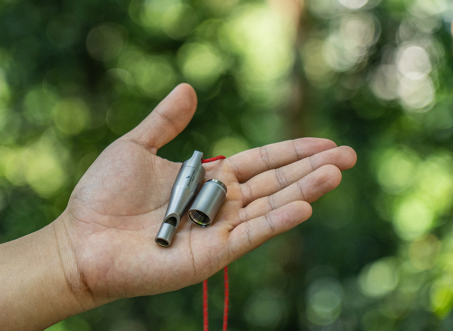 Boundless Voyage Titanium Emergency Whistle – Eco-Friendly TA1 Titanium Survival Safety Whistle with Lanyard | Loud, Lightweight & Durable for Camping, Hiking & Outdoor Sports