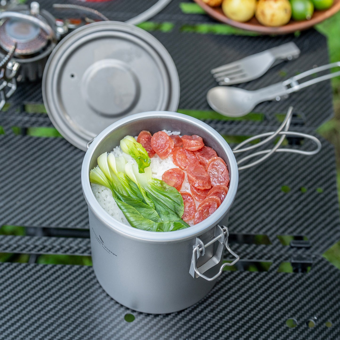 Boundless Voyage Pure Titanium Camping Pot – Ultralight Cookware for Outdoor, Hiking & Travel