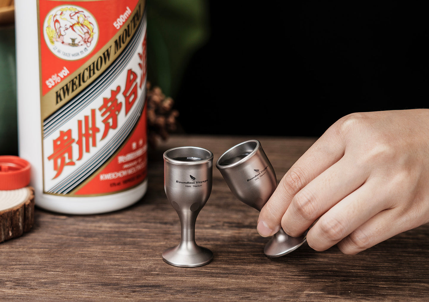 Boundless Voyage Titanium Mini Shot Glasses Cups Wine Drinking Cups Shooters Small Fancy Tequila Whiskey Shot Glasses Drinkware