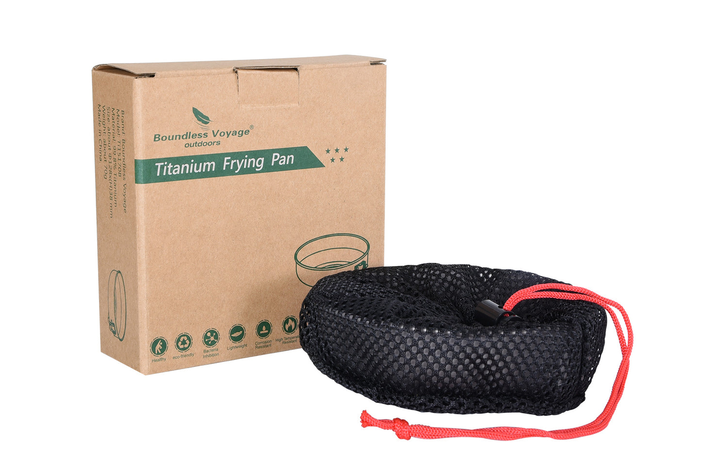 5 inch Titanium Camping Frying Pan – Ultralight Backpacking Cookware for Outdoor Cooking