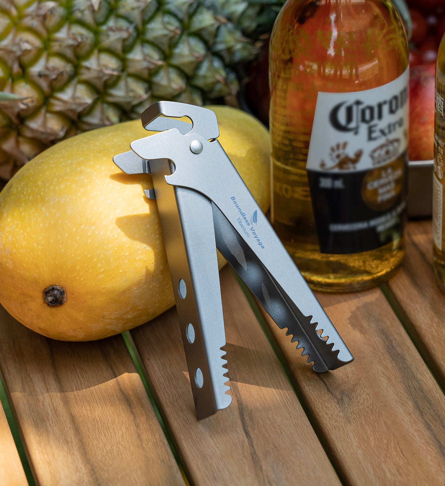 Boundless Voyage Titanium Hot Plate Gripper Anti-Scalding Bowl Dish Clips Non-Slip Tongs Clamp Holder Multifunctional Kitchen Tool