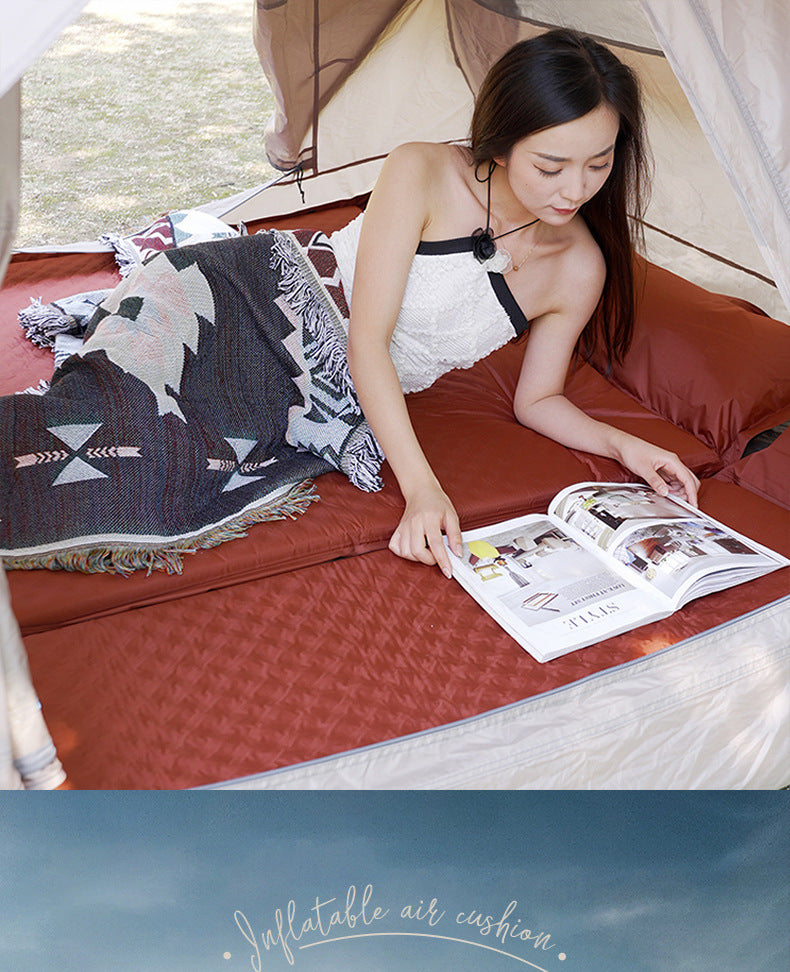 New Outdoor Camping Self-Inflating Sleeping Pad – Double Air Mattress for Tents & Hiking