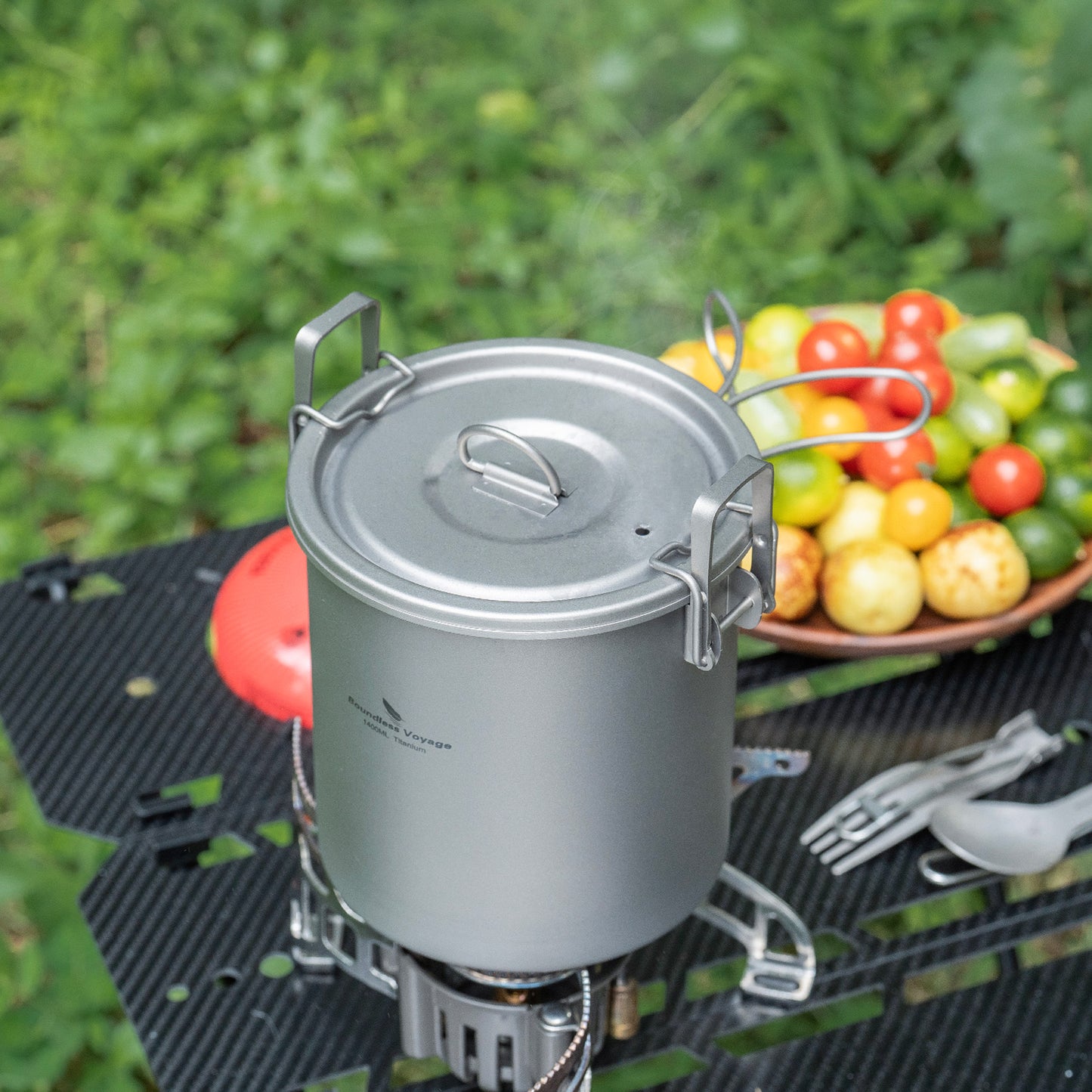 Boundless Voyage Pure Titanium Camping Pot – Ultralight Cookware for Outdoor, Hiking & Travel