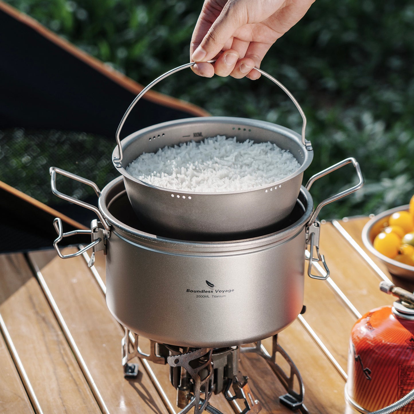 Boundless Voyage Titanium Outdoor Cooking Pot – Ultralight Multi-Purpose Camping Cookware