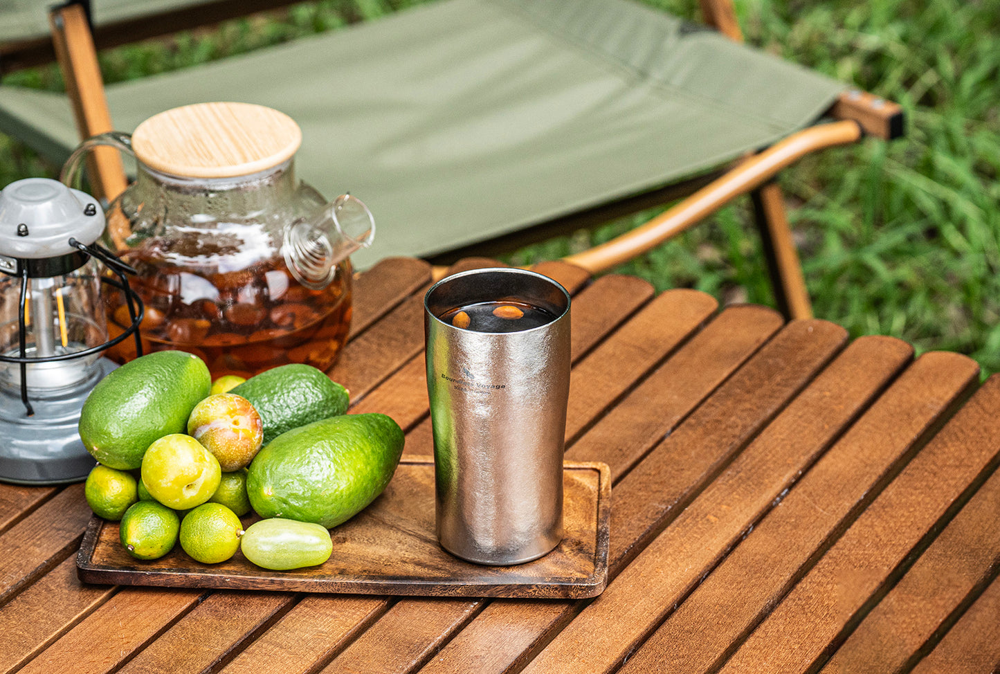 Boundless Voyage Titanium Double-Walled Beer Cup Ultralight Coffee Tea Juicy Cups for Home Outdoor Camping Picnic 300ml Crystallized Finish