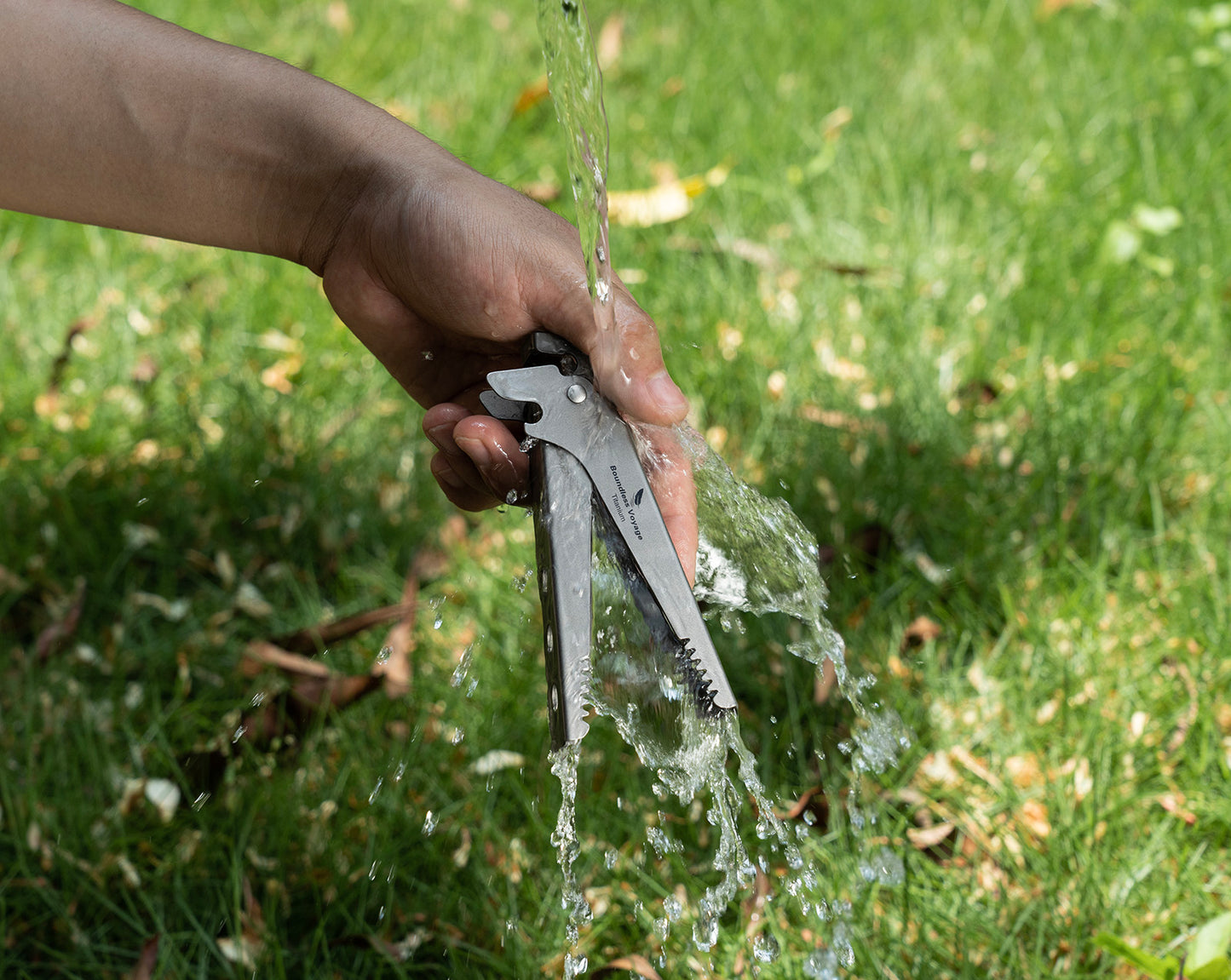 Boundless Voyage Titanium Hot Plate Gripper Anti-Scalding Bowl Dish Clips Non-Slip Tongs Clamp Holder Multifunctional Kitchen Tool