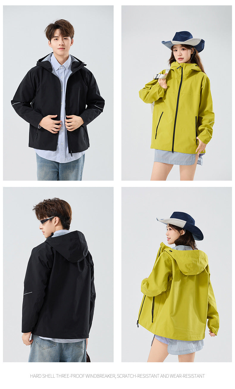 Unisex Lightweight Hard Shell Jacket – Windproof & Waterproof for Hiking, Trekking & Outdoor