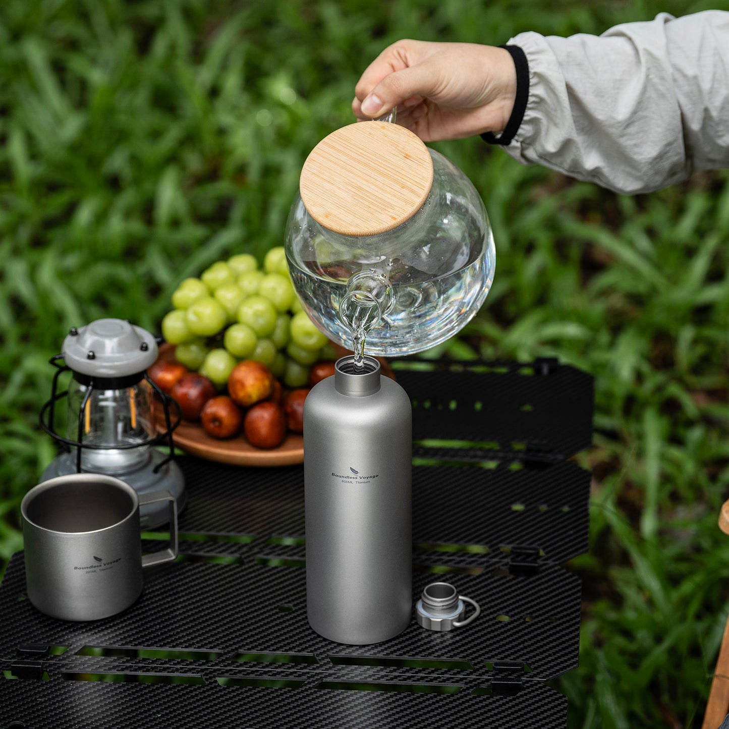 Boundless Voyage 600ml Titanium Bottle – Lightweight, Leak-Proof & Rust-Free for Camping, Hiking & Daily Hydration