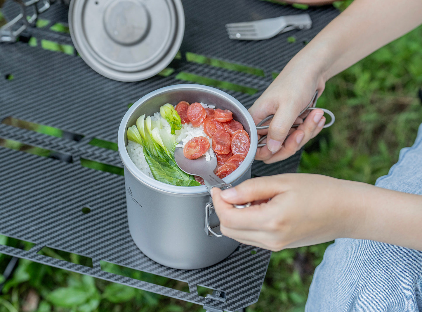 Boundless Voyage Pure Titanium Camping Pot – Ultralight Cookware for Outdoor, Hiking & Travel