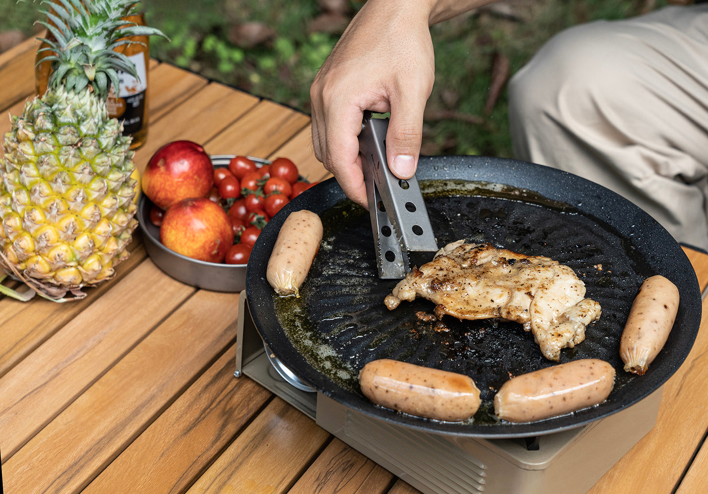 Boundless Voyage Titanium Hot Plate Gripper Anti-Scalding Bowl Dish Clips Non-Slip Tongs Clamp Holder Multifunctional Kitchen Tool