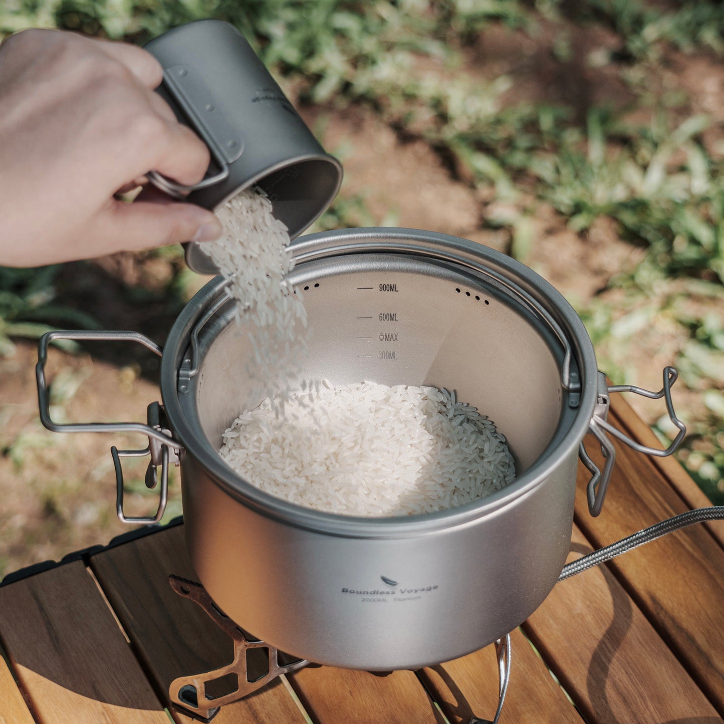 Boundless Voyage Titanium Outdoor Cooking Pot – Ultralight Multi-Purpose Camping Cookware