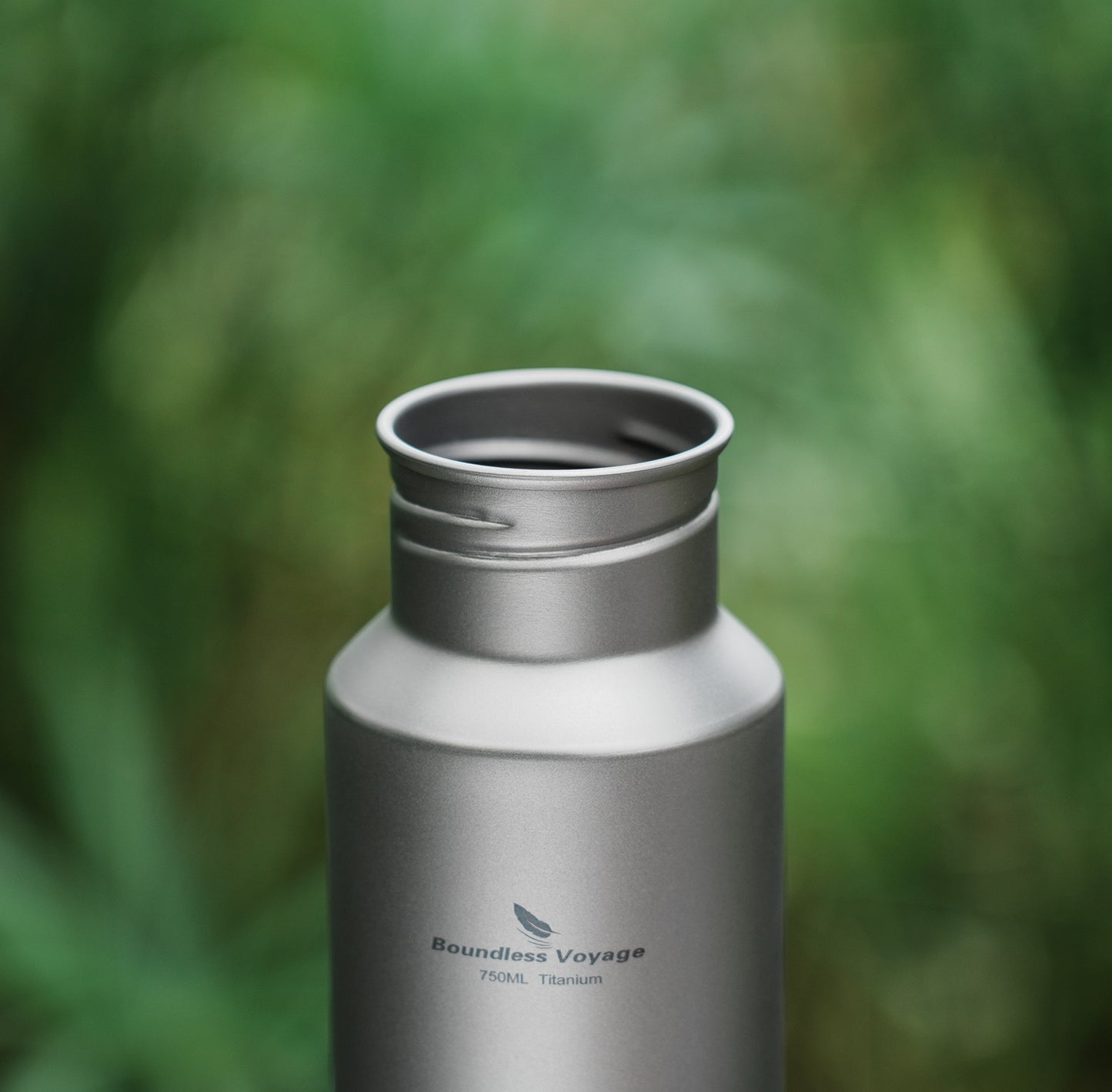 Boundless Voyage Titanium Water Bottle with Lid Wide Mouth Leak-Proof Reusable Sport Drinking Bottle for Camping Hiking Picnic Climbing Running Tea Coffee