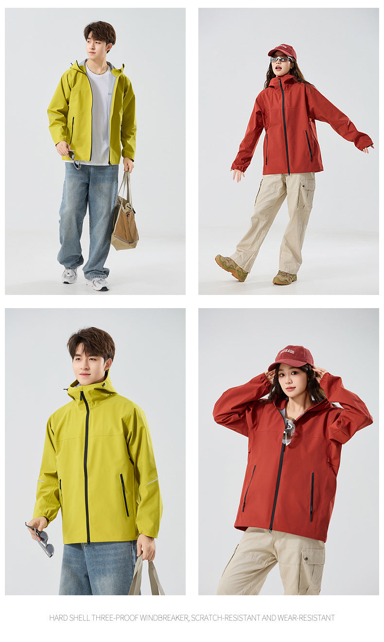 Unisex Lightweight Hard Shell Jacket – Windproof & Waterproof for Hiking, Trekking & Outdoor