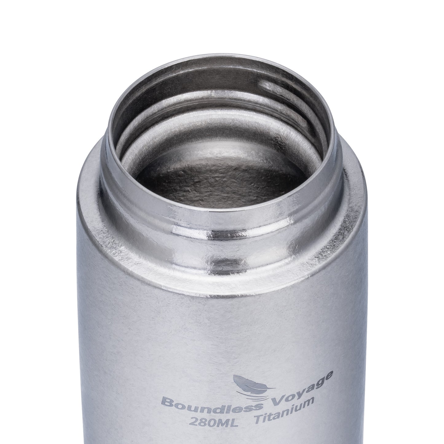 Boundless Voyage 280ml Titanium Vacuum Flask Small Insulated Bottle Portable Car Travel Coffee Tea Cup Keeps Hot or Cold Mini Sports Water Bottle for Chlid Girls Ti3014D