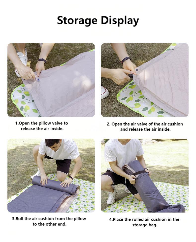 New Outdoor Camping Self-Inflating Sleeping Pad – Double Air Mattress for Tents & Hiking