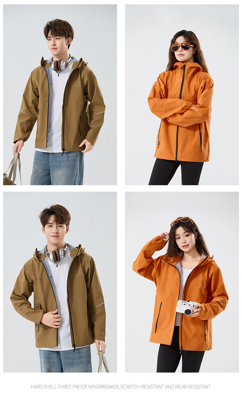 Unisex Lightweight Hard Shell Jacket – Windproof & Waterproof for Hiking, Trekking & Outdoor