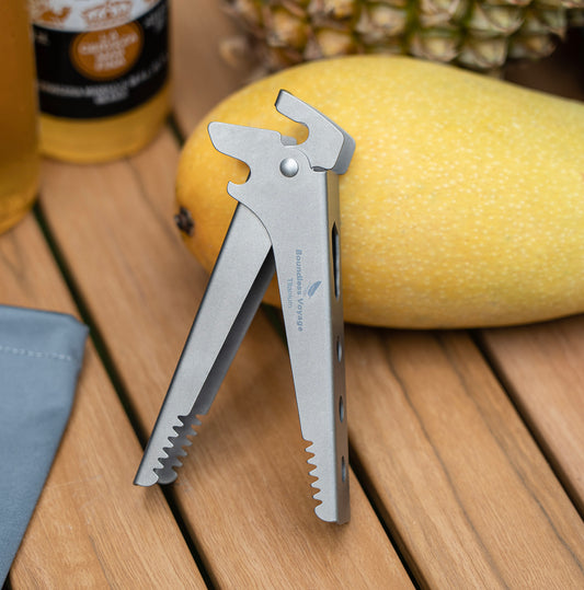 Boundless Voyage Titanium Hot Plate Gripper Anti-Scalding Bowl Dish Clips Non-Slip Tongs Clamp Holder Multifunctional Kitchen Tool