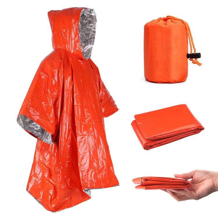 Multi-Purpose Emergency Raincoat – Lightweight Reflective Windproof Poncho for Outdoor Adventures