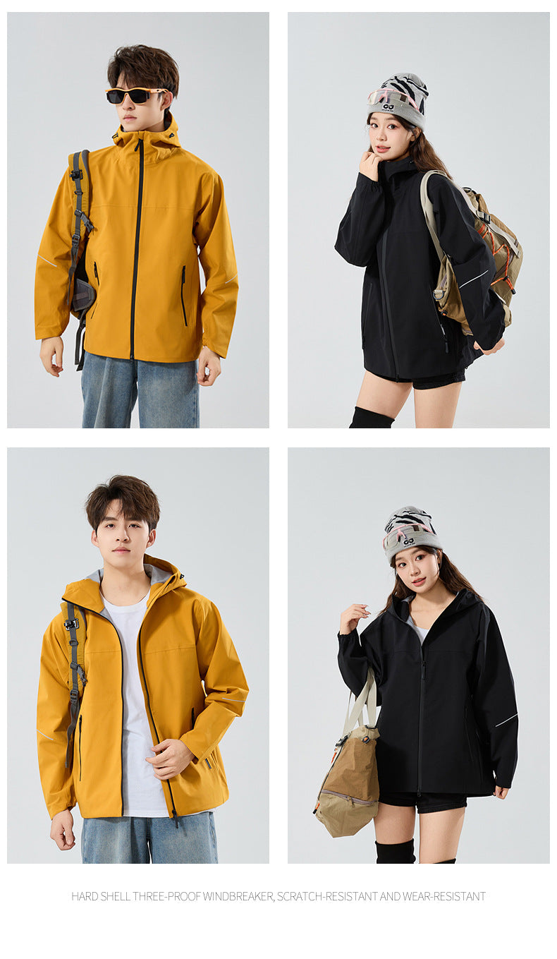 Unisex Lightweight Hard Shell Jacket – Windproof & Waterproof for Hiking, Trekking & Outdoor