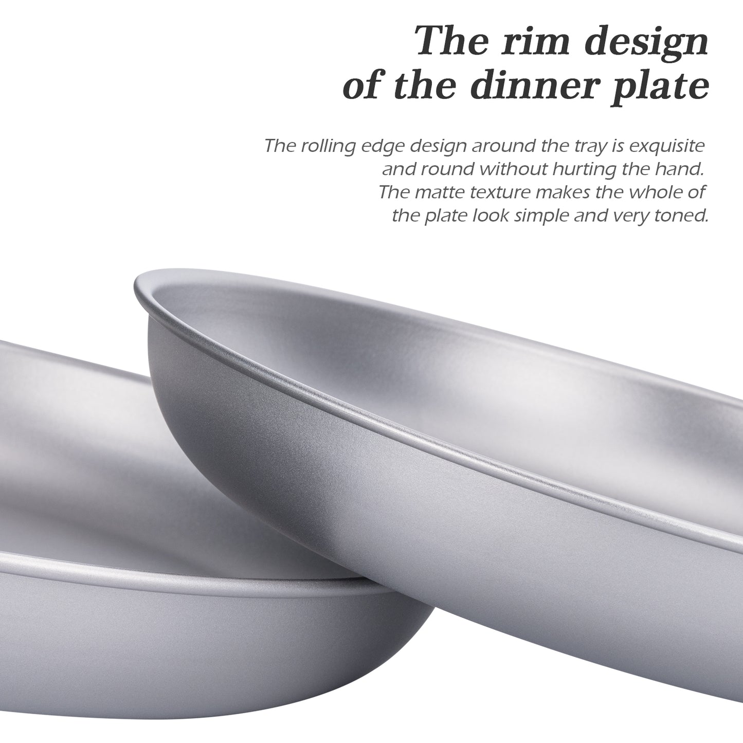 Boundless Voyage Titanium Plates Dishes Saucer Outdoor Camping Home Food Tray Round Dinnerware Hiking Backpacking Travel Portable Durable Tableware Stackable Serving Plates