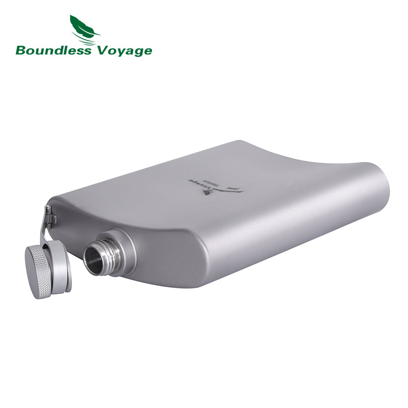 Titanium Hip Flask Outdoor Camping Pocket Flagon Portable Drink Bottle Whiskey Flask 7 oz / 200ml