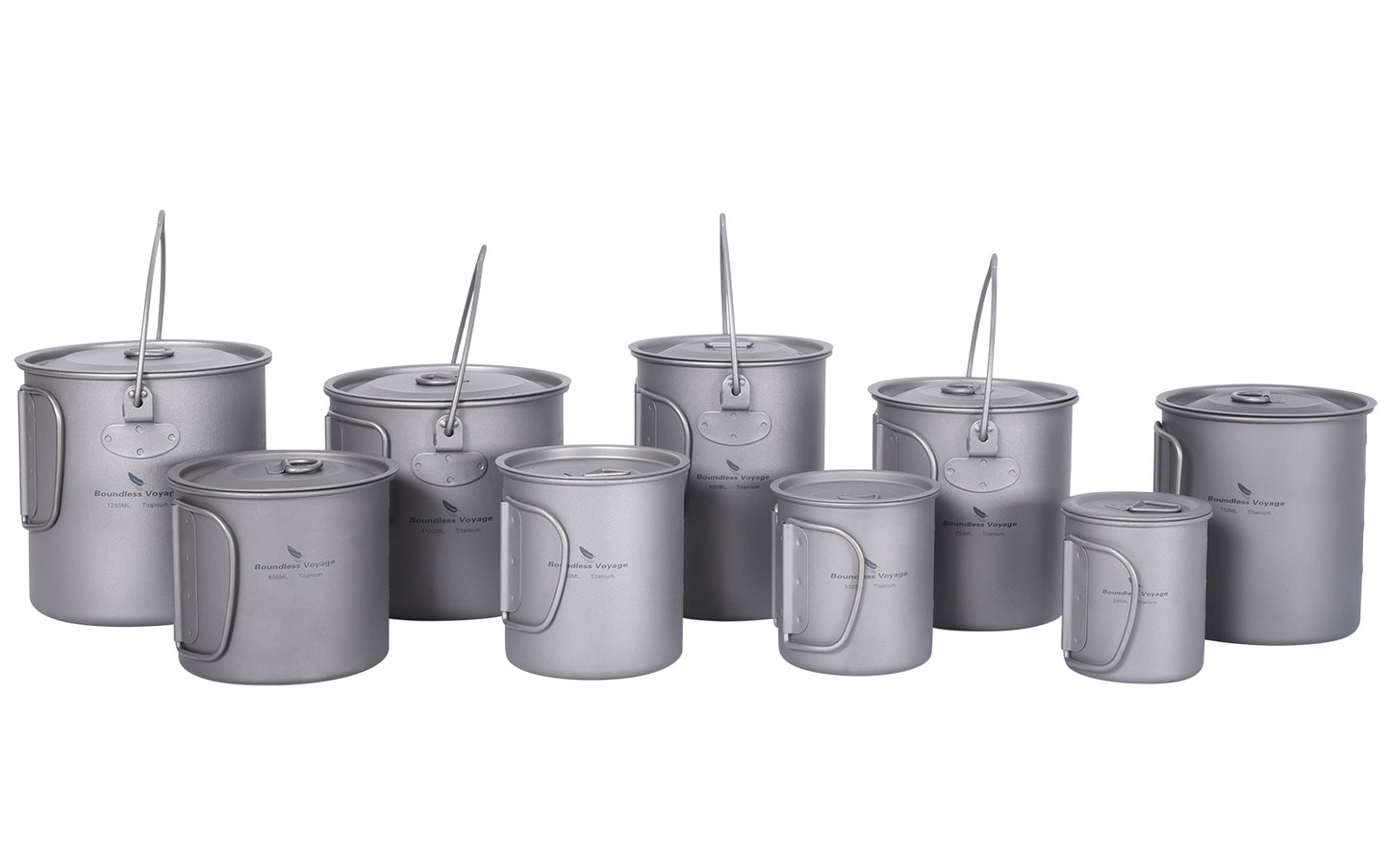 Boundless Voyage Titanium 900ml Camping Mug Pot – Ultralight Hanging Cup with Folding Handle for Hiking, Backpacking, Outdoor Cooking