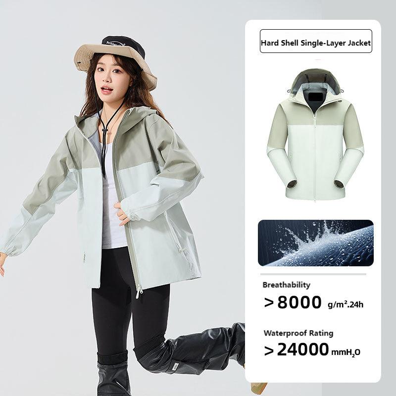 Unisex Lightweight Hard Shell Jacket – Windproof & Waterproof for Hiking, Trekking & Outdoor