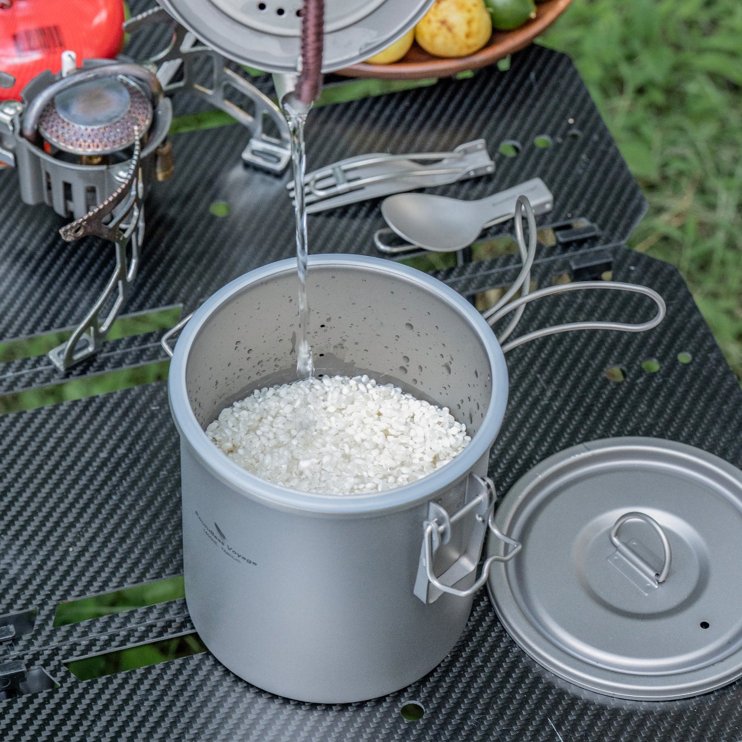 Boundless Voyage Pure Titanium Camping Pot – Ultralight Cookware for Outdoor, Hiking & Travel