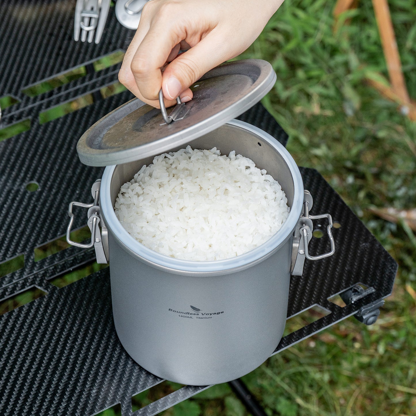 Boundless Voyage Pure Titanium Camping Pot – Ultralight Cookware for Outdoor, Hiking & Travel