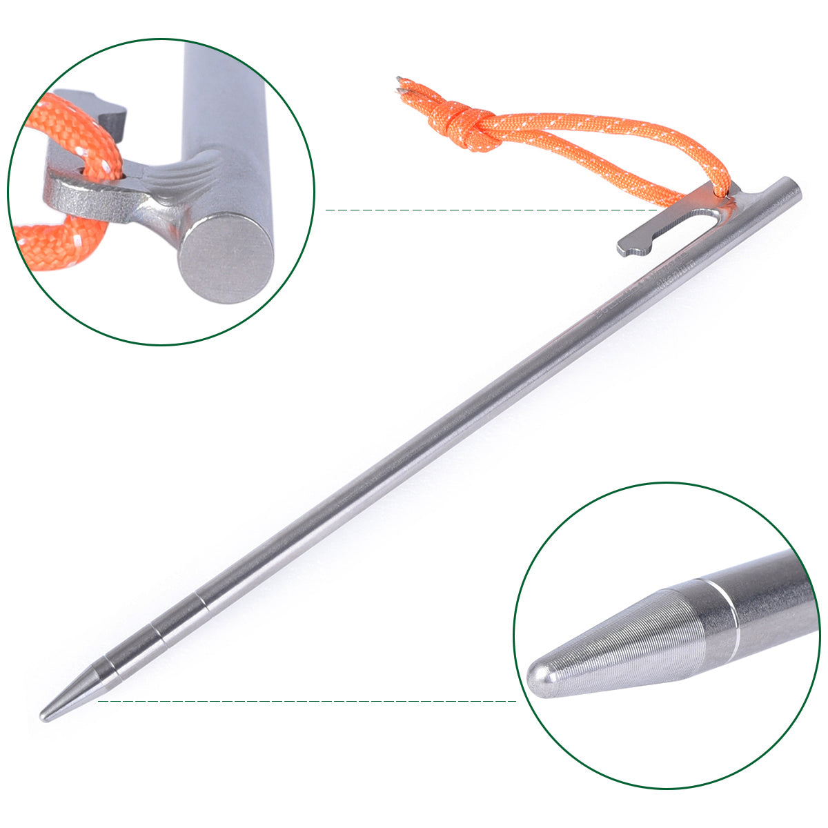 Ultra-Durable Titanium Tent Pegs | Lightweight, Rust-Resistant & Strong for Camping, Hiking & Outdoor Adventures