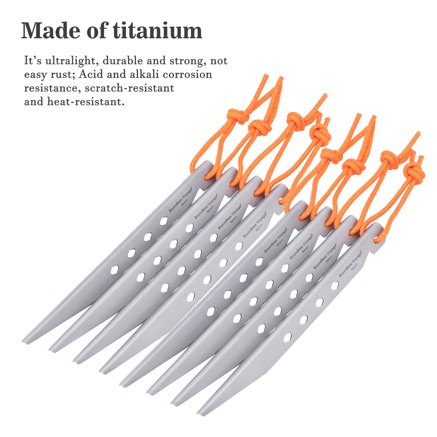 Boundless Voyage Camping Titanium Tent Stakes Pegs Nails Ultralight Outdoor Accessories