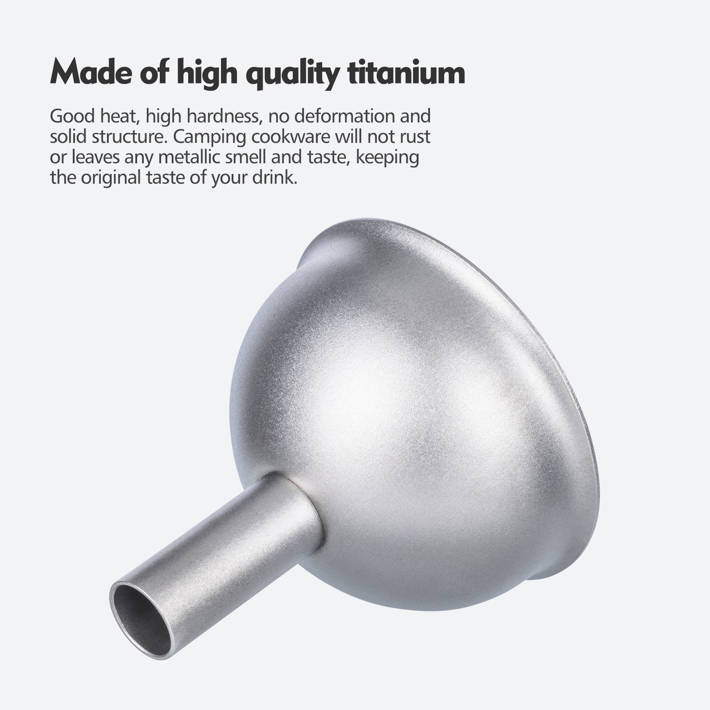 Boundless Voyage Titanium Funnel Flagon Accessories Multi-use Kitchen Funnel for Transferring Liquid, Fluid, Cooking Oils, Jam & Powder