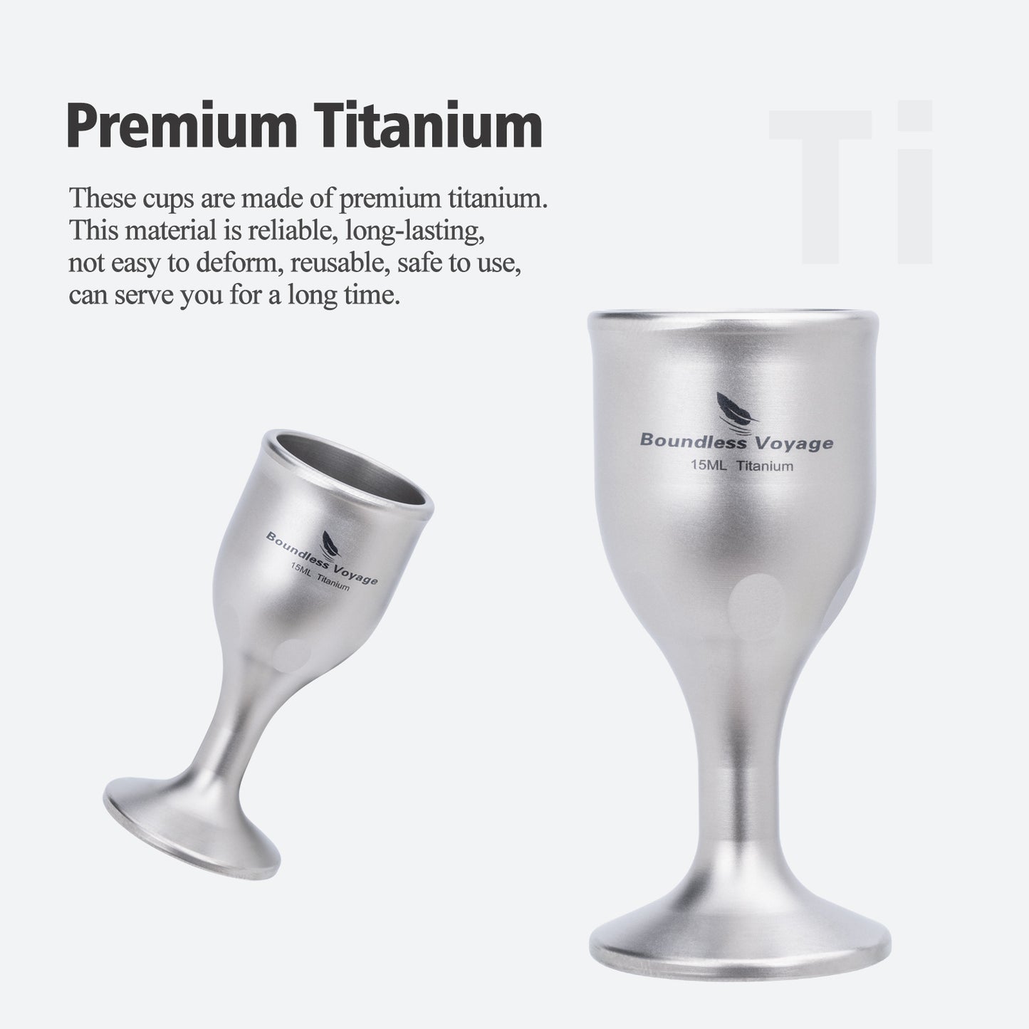Boundless Voyage Titanium Mini Shot Glasses Cups Wine Drinking Cups Shooters Small Fancy Tequila Whiskey Shot Glasses Drinkware
