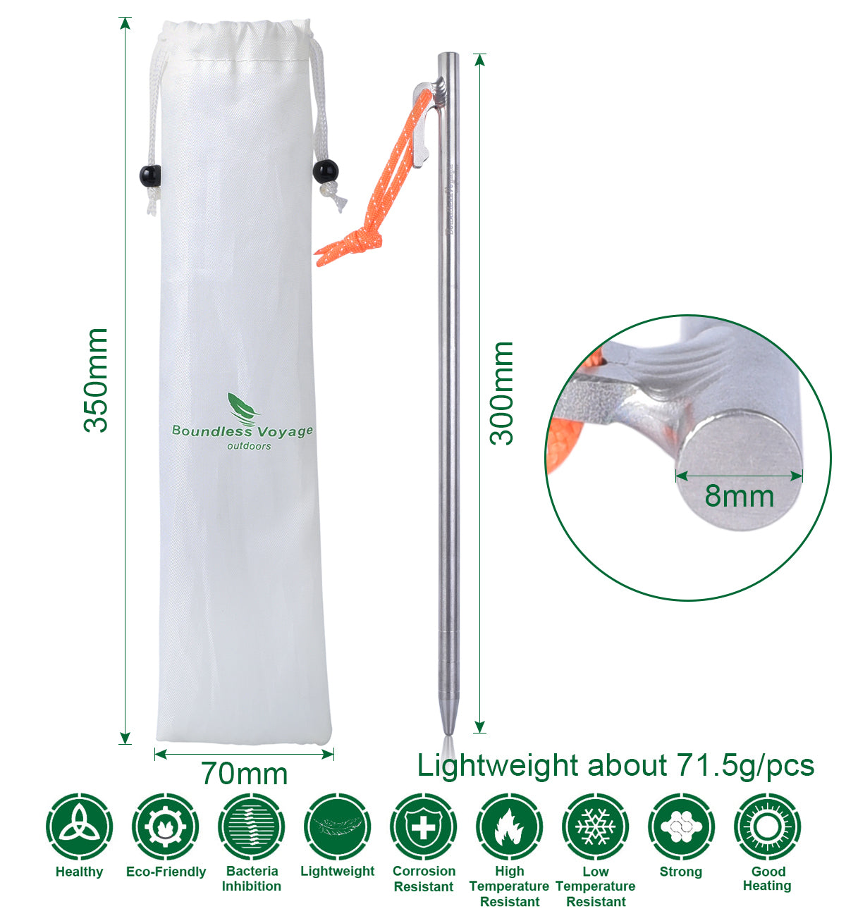 Ultra-Durable Titanium Tent Pegs | Lightweight, Rust-Resistant & Strong for Camping, Hiking & Outdoor Adventures