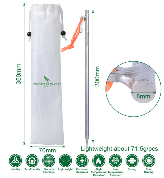 Ultra-Durable Titanium Tent Pegs | Lightweight, Rust-Resistant & Strong for Camping, Hiking & Outdoor Adventures
