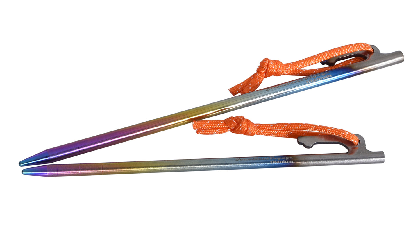 Titanium Tent Pegs | Ultra-Durable, Lightweight & Rust-Resistant for Secure Grounding on Outdoor Adventures