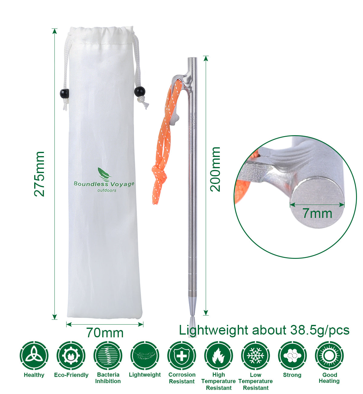 Ultra-Durable Titanium Tent Pegs | Lightweight, Rust-Resistant & Strong for Camping, Hiking & Outdoor Adventures