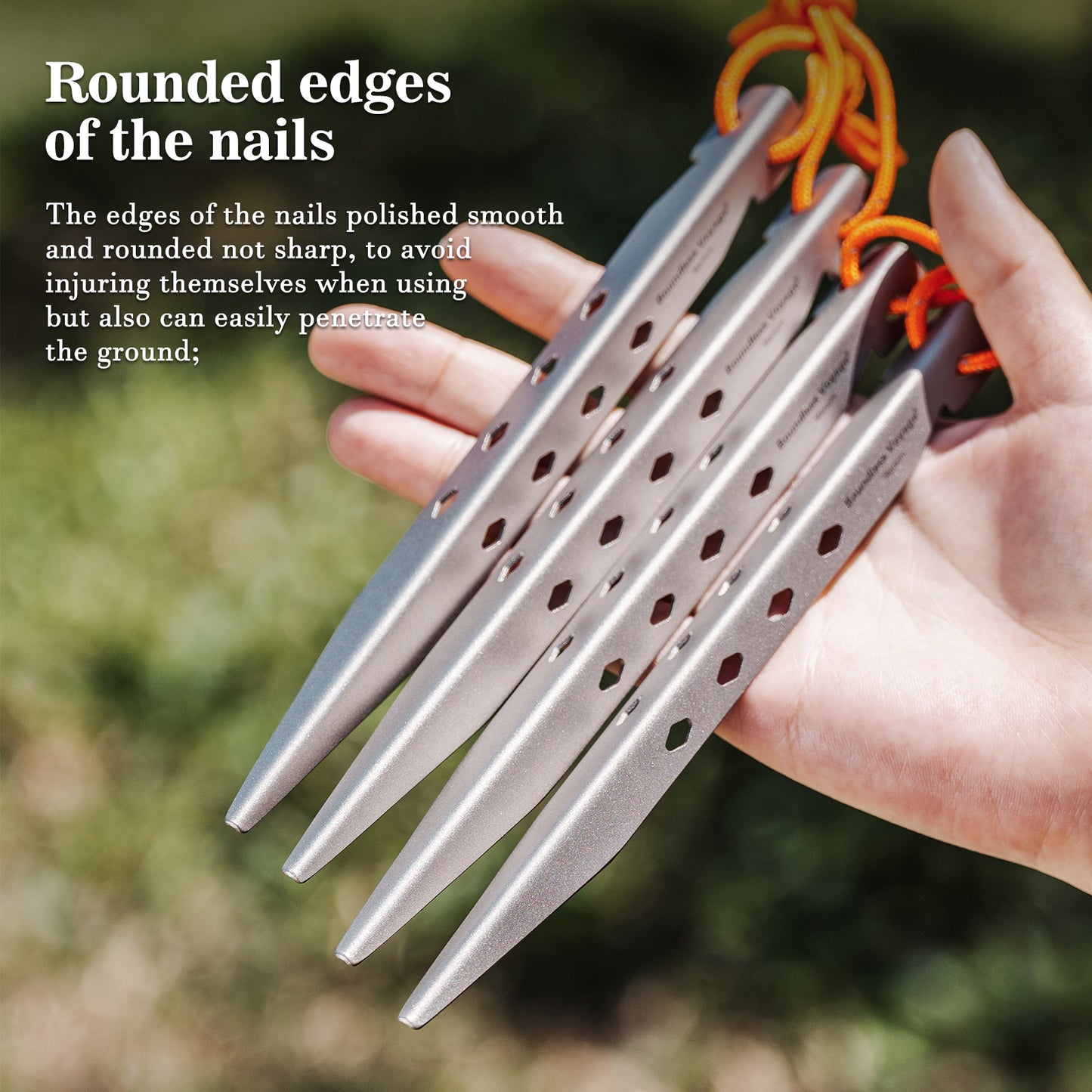 Boundless Voyage Camping Titanium Tent Stakes Pegs Nails Ultralight Outdoor Accessories