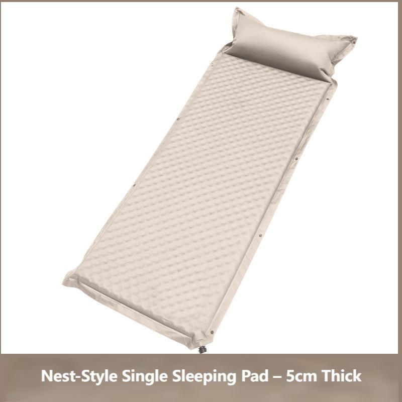 New Outdoor Camping Self-Inflating Sleeping Pad – Double Air Mattress for Tents & Hiking