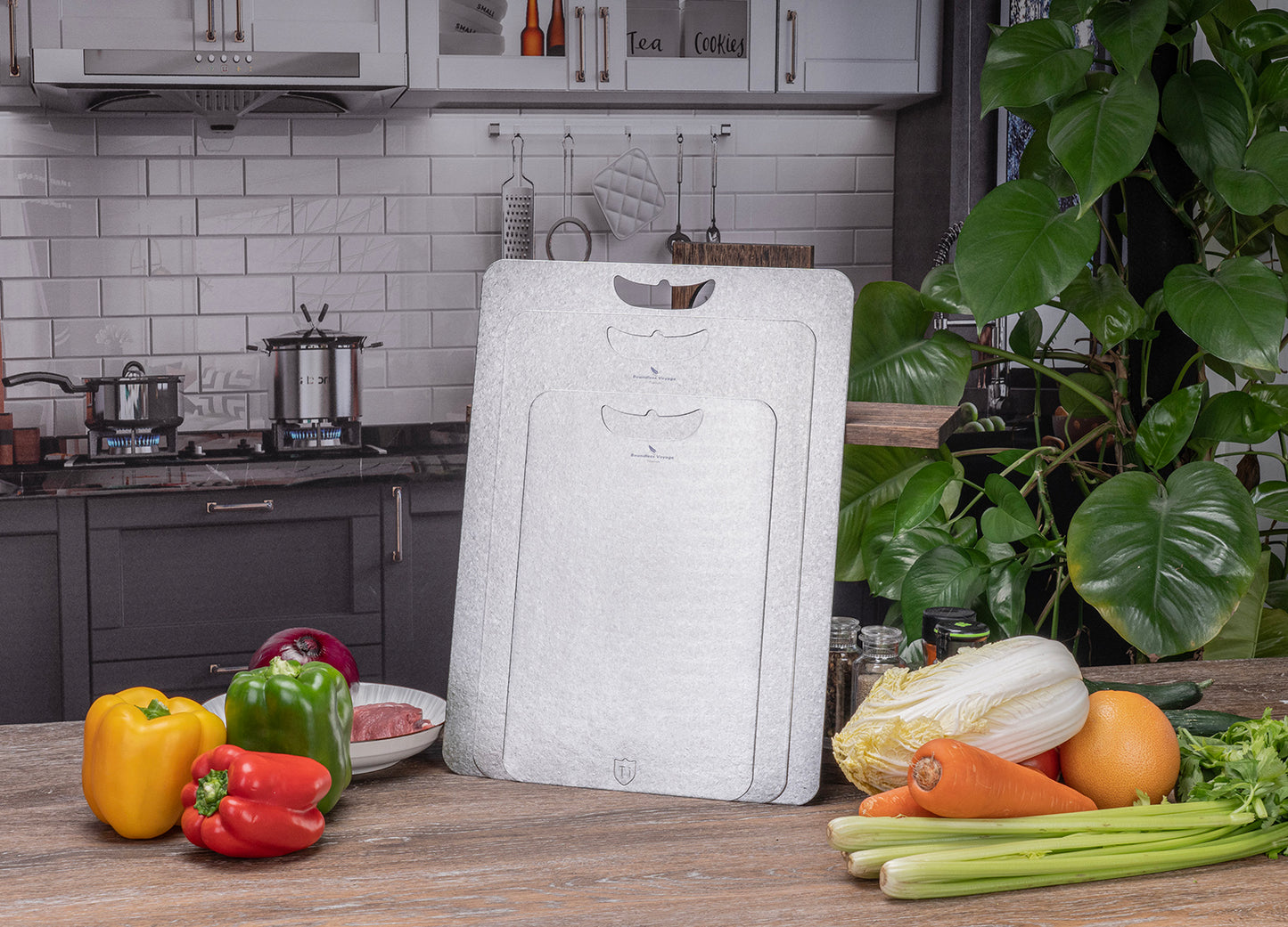 Boundless Voyage TA1 Titanium Chopping Board | Lightweight Multifunctional Metal Cutting Board with Hanging Hole for Camping, Kitchen & Outdoor Cooking