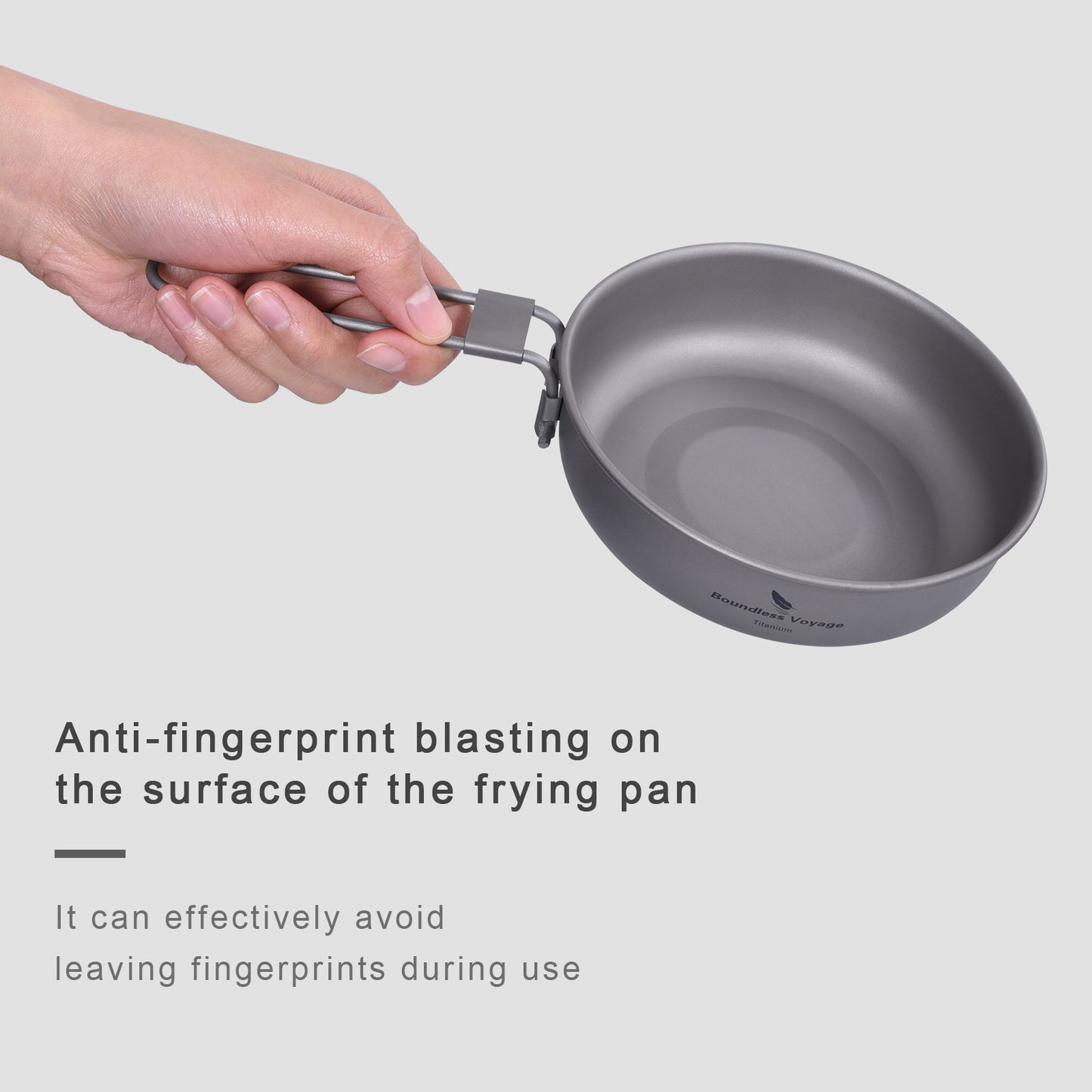 5 inch Titanium Camping Frying Pan – Ultralight Backpacking Cookware for Outdoor Cooking