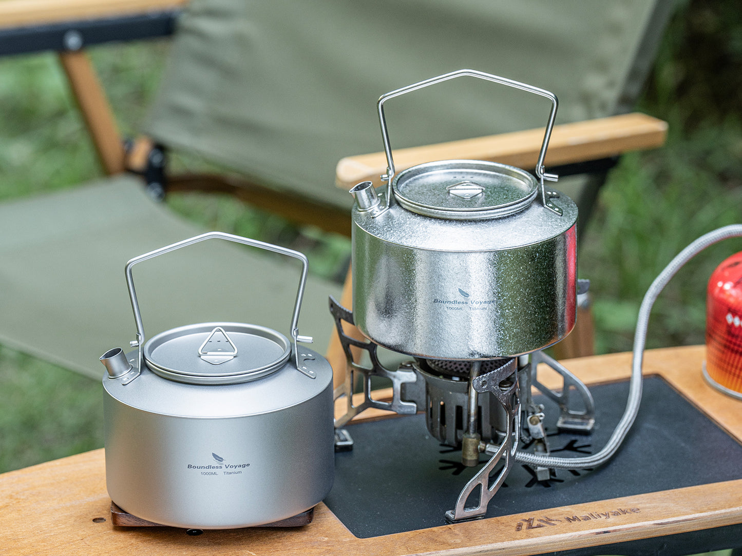Boundless Voyage Titanium Kettle With Folding Handle 1000ml