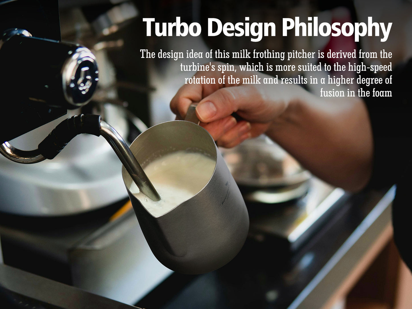 Boundless Voyage Titanium Espresso Steaming Pitcher Titanium Milk Frother Cup Barista Latte Art Round Spout Milk Jug Coffee Cup