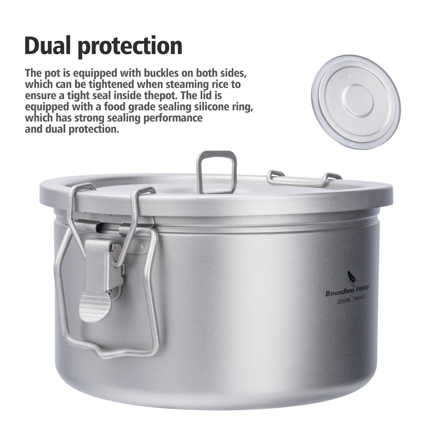 Boundless Voyage Titanium Outdoor Cooking Pot – Ultralight Multi-Purpose Camping Cookware