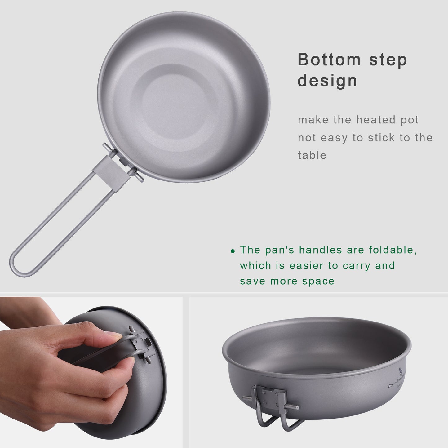 5 inch Titanium Camping Frying Pan – Ultralight Backpacking Cookware for Outdoor Cooking