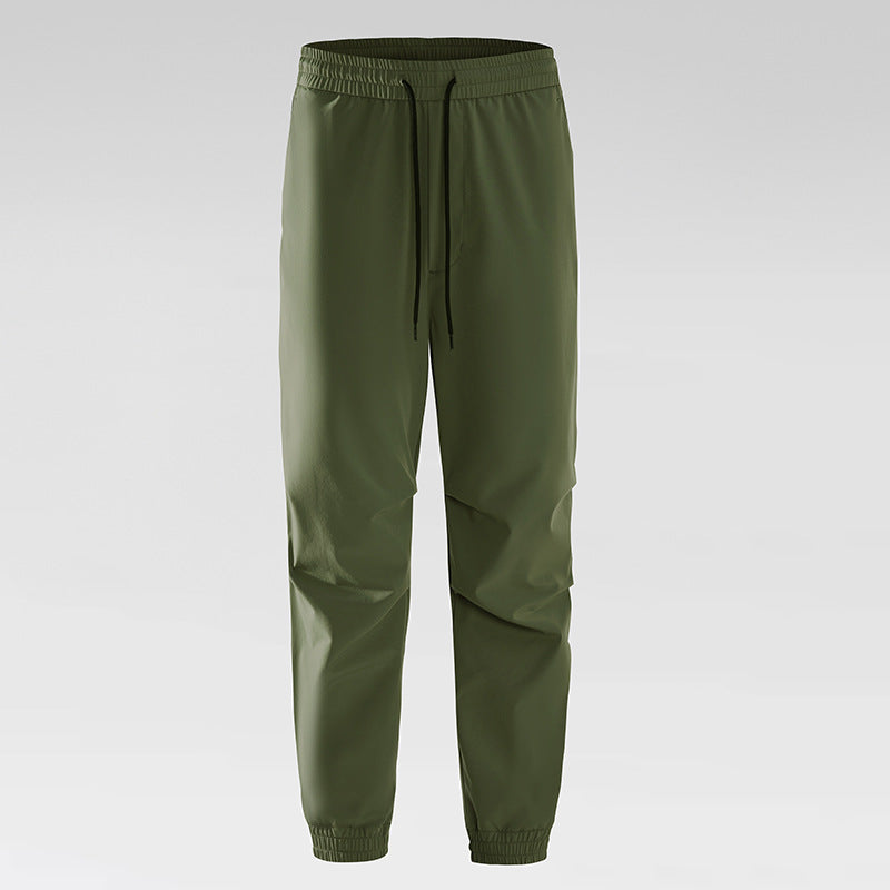 Unisex Summer Quick-Dry Joggers – Loose Fit, Long Pants for Outdoor Hiking & Casual Wear, Drawstring Cuffed Ankles