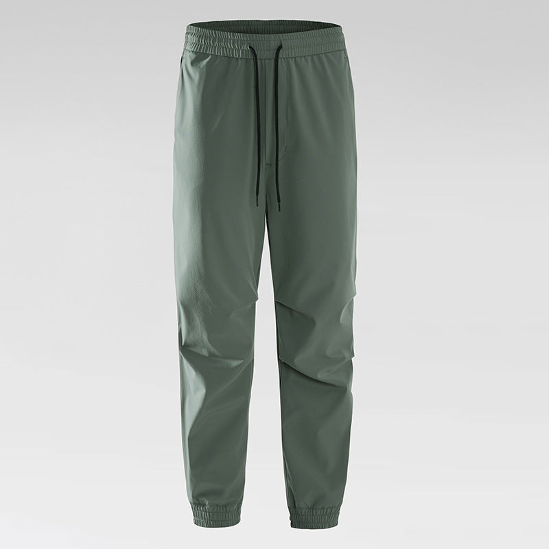 Unisex Summer Quick-Dry Joggers – Loose Fit, Long Pants for Outdoor Hiking & Casual Wear, Drawstring Cuffed Ankles