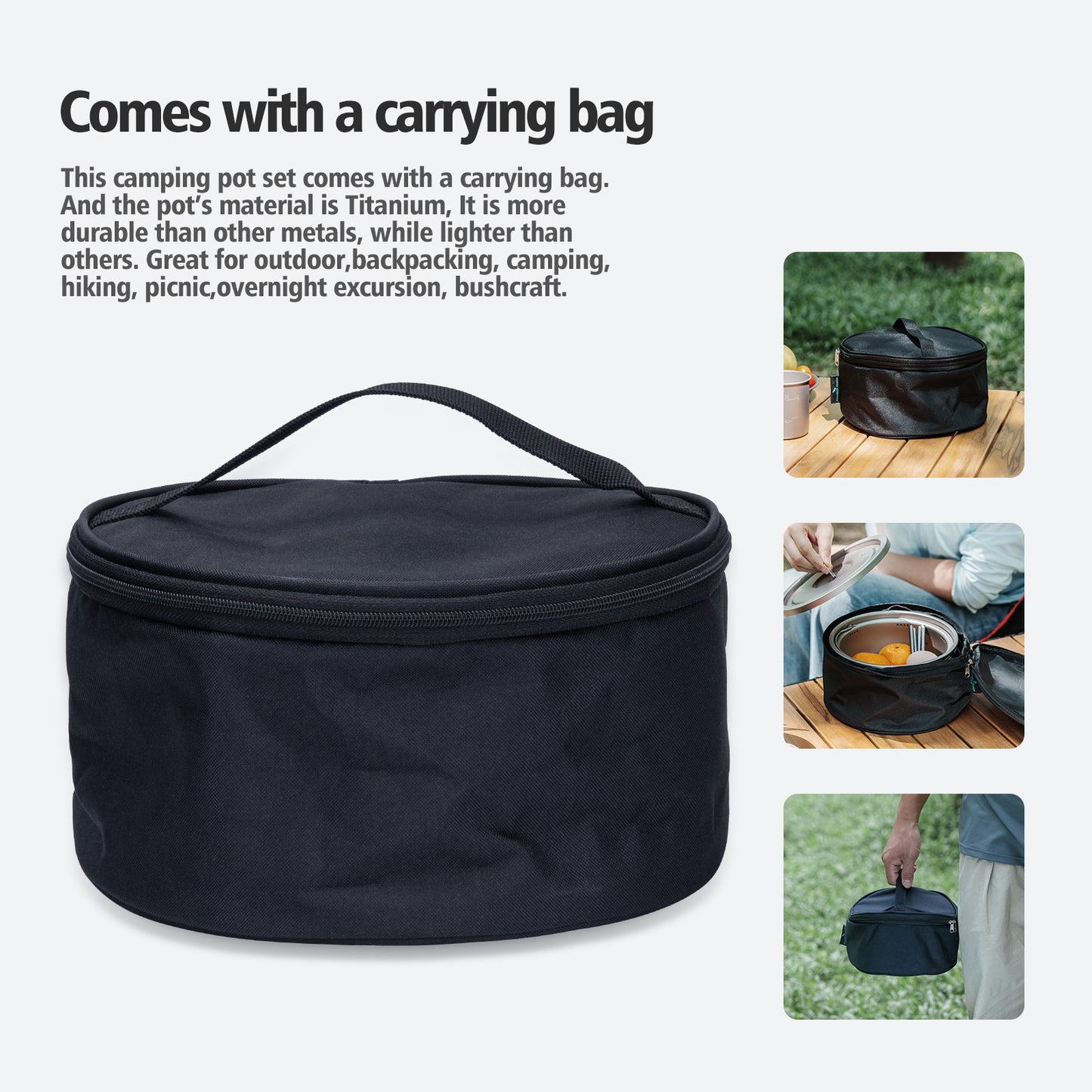 Boundless Voyage Titanium Outdoor Cooking Pot – Ultralight Multi-Purpose Camping Cookware