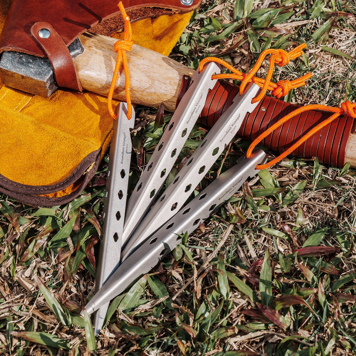 Boundless Voyage Camping Titanium Tent Stakes Pegs Nails Ultralight Outdoor Accessories